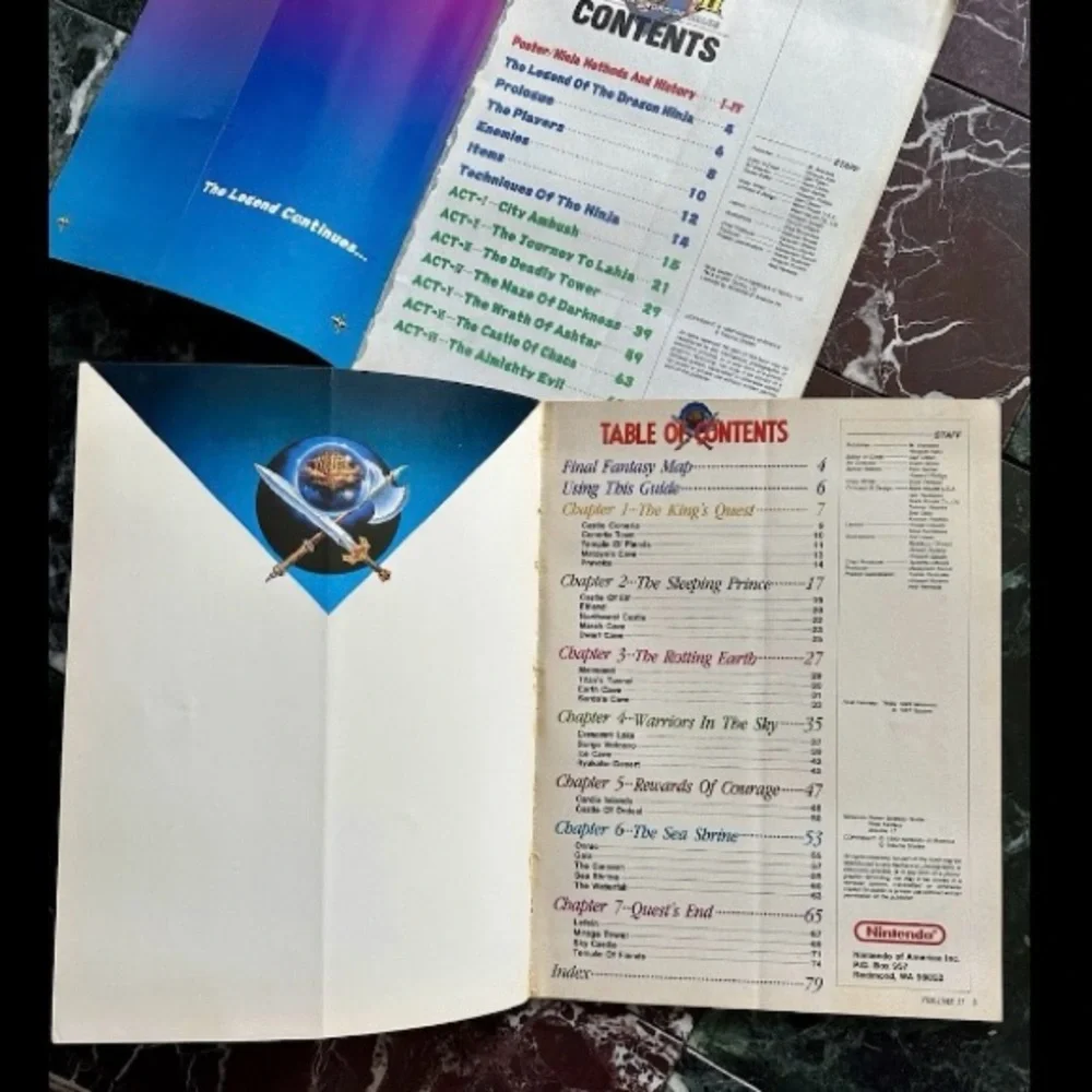 1990 NINTENDO POWER STRATEGY GUIDES NES VOL 15 17 19 FINAL FANTASY NINJA GAIDEN